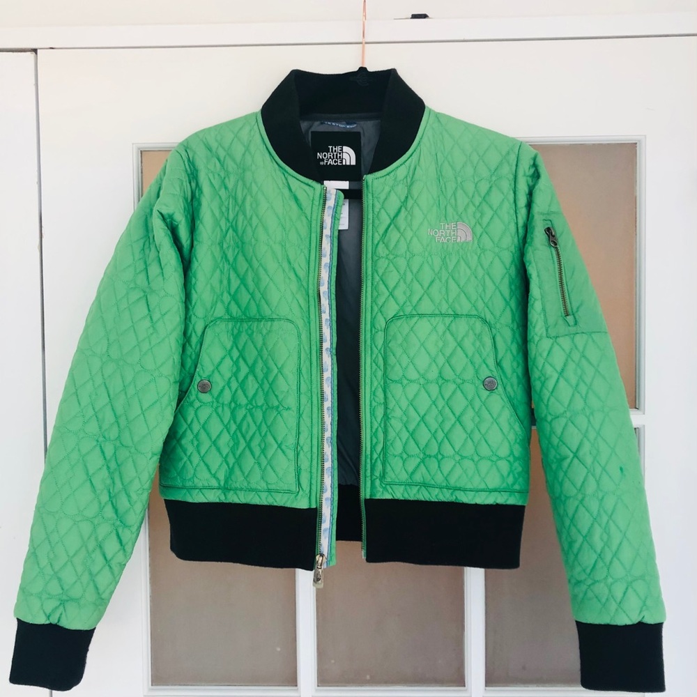 North face quilted bomber